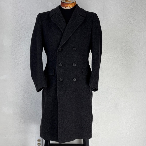 VTG Pierre Cardin Charcoal Double-Breasted Trench Coat
